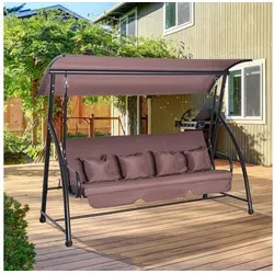 Outsunny Hollywoodschaukel 3-Sitzer mit Liegefunktion