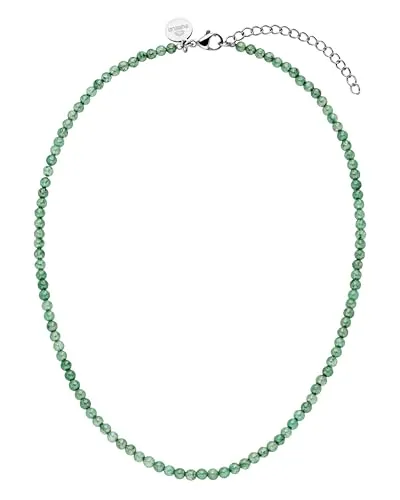 Purelei® Aventurine Kette Damen – Wasserfeste Edelstahl-Halskette für individuellen Stil - Ketten für Damen, wasserfest und verstellbar von 35-40 cm, ideal für Layering-Looks und inspiriert von der Schönheit Hawaiis.