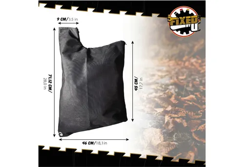 FixedByU Fangsack Universal Fangsack, für die meisten Laubsauger passend, 40 l, Test1