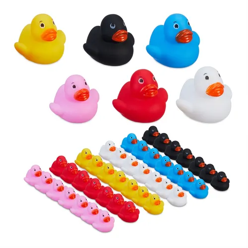Badeenten Badeentchen Quietscheente Gummienten Spielzeug 6 Farben bunt PVC
