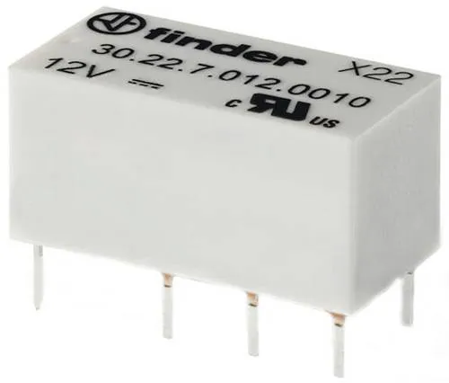 Stk. Finder Relais Printanschlüsse 30.22.7.012.0020 - Sonstige Elektroinstallationsartikel, Printrelais mit 2 Wechslern, ideal für präzise Steuerungen bei 3 A/125 V AC.