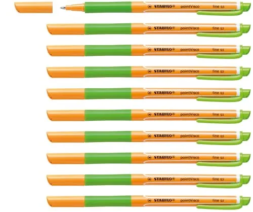 STABILO - Tintenroller - pointVisco - 10er Pack - hellgrün