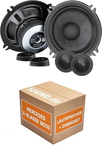 Lautsprecher Boxen Einbaupaket für Eton PRA13 kompatibel mit Mercedes E-Klasse W210 + Kombi hinten | 2X Tief-Mitteltöner 2X Hochtöner
