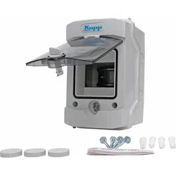 Kopp Sicherungskasten 353844003 - Wasserdicht und für Außenbereich geeignet - Steckdosen- & Schalterteile, ideal für außen mit IP65-Schutz, 4 Modulplätze und temperaturbeständig von -25°C bis +40°C für maximale Sicherheit.