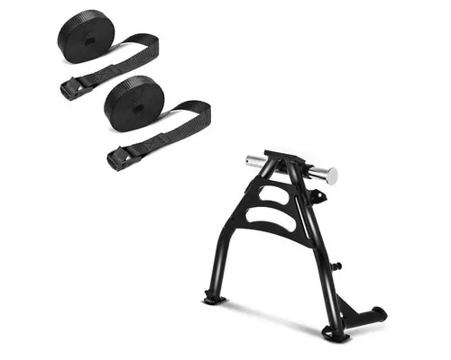 ConStands Motorradheber Set Hauptständer + Spanngurt S2 - Zubehör für Autoanhänger, ideal zum sicheren Anheben und Fixieren von Motorrädern, robust und einfach zu bedienen.
