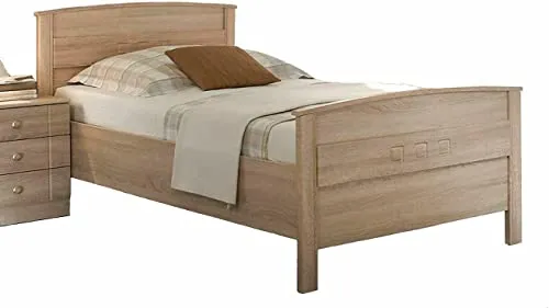 Vaja Seniorenbett Komfortbett Kopf- und Fußteil Eiche Sonoma Dekor 100x200
