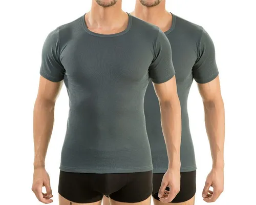 HERMKO Unterziehshirt 63840 (Pack, 2er) kurzarm Sportunterhemd atmungsaktiv schnelltrocknend basic