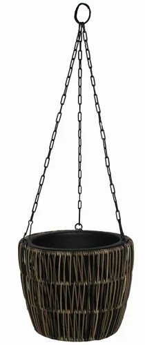 TrendLine Polyrattan Hängeampel Ø 22 x 18 cm mit Einsatz