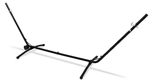 335x100 Verstellbares Hängemattengestell mit Rollen - 120kg Tragkraft - Hängemattengestell aus Stahlrohr: Dreifach höhenverstellbar für optimalen Komfort. Ideal für entspanntes Chillen im Garten oder auf der Terrasse.