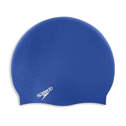 Speedo Unisex Erwachsene Bubble Active+ Badekappe | Strukturiertes Design Trainingshilfen, Hapuna Blue, Einheitsgröße