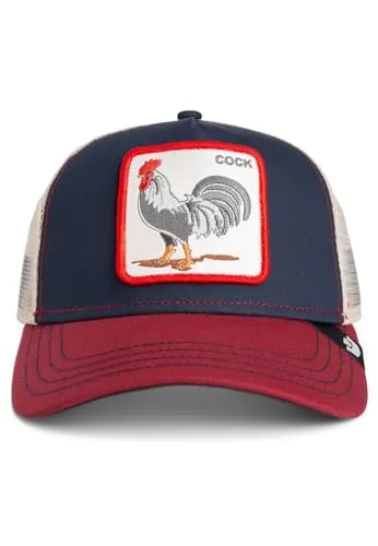 Goorin Bros. Rooster Trucker Cap - Original Recipe navy/burgundy red - Trucker Cap aus hochwertigen Materialien mit verstellbarem Druckknopf-Verschluss, ideal für stilbewusste Träger. Authentizität durch holografischen Aufkleber garantiert!