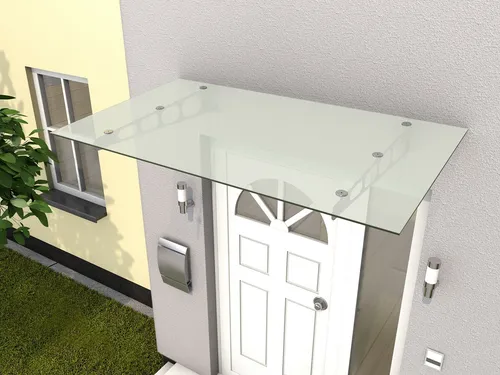 Gutta HD/LT 160 Edelstahlvordach 8 mm VSG Gefrosted von Gutta