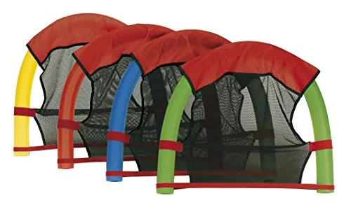 Beco 9614 Wassersitz - Schwimmsitz ohne Poolnudel, Rot, Gelb - Schwimmhilfen: Strapazierfähiger Wassersitz aus Nylonnetzmaterial, ideal für entspannte Stunden im Wasser, Lieferung ohne Poolnudel.