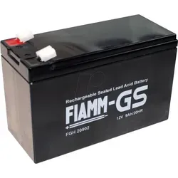 Fiamm 12FGH36 12V 9,0Ah Blei-Vlies Akku - Hochstrom Blei-AGM Akku für Sicherheits- und Notstromsysteme, wartungsfrei, hohe Temperaturbeständigkeit und lange Lebensdauer von bis zu 5 Jahren.