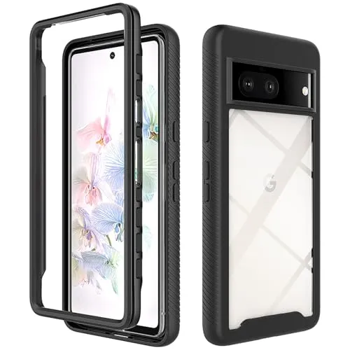 betterfon Handyhülle Kompatibel mit Google Pixel 7 Hülle | Schutzhülle für Pixel 7 Stoßfest Outdoor Cover 2 Teilig TPU Bumper Case mit Kanteschutz | Schwarz