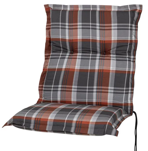 Sun Garden Sesselauflage Niederlehner Neckar 10566-440 grau-rost kariert 98x48x8 cm Sun Garden