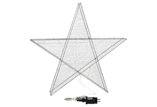 Home4Living Stehlampe Weihnachtsbeleuchtung mit 190 LEDs - Weihnachtsstern aus Drahtgeflecht, 57 cm hoch und 60 cm breit. Mit 190 warmweißen LEDs für stimmungsvolle Dekoration in Innen- und Außenbereichen. Ideal für festliche Stimmung!