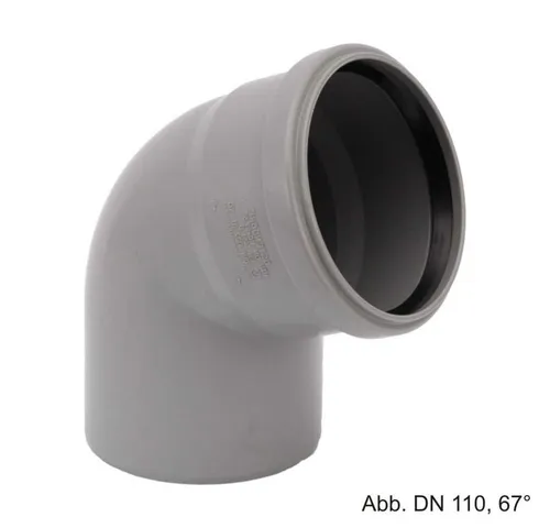 Ostendorf Kunststoffe Wasserrohr HT-Bogen DN 110 - 67°