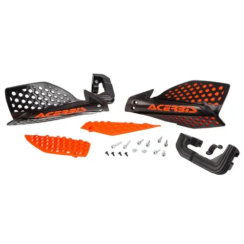 Acerbis Handschützer X-Ultimate Schwarz/Orange - Verkleidungen, offener Handschützer mit Anbaukit für optimalen Schutz und Komfort beim Fahren, ideal für Erwachsene.