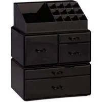 relaxdays Make-Up Organizer Acryl mit 21 Fächern - Bad-Organizer für Ordnung auf dem Schminktisch mit 21 Fächern, ideal für Kosmetik und Schmuck. Der praktische Organizer ist stapelbar und leicht zu reinigen.