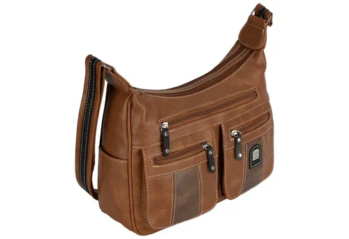 EAAKIE Schultertasche COGNAC-BRAUN