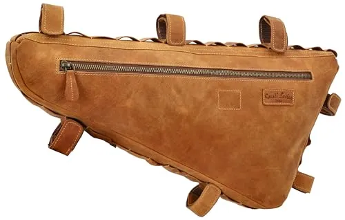 Gusti Fahrradtasche Leder - Roger V. Rahmentasche Vintage Look - Schicke Lenkertasche aus hochwertigem Ziegenleder im Vintage Look. Praktisch am Fahrradlenker befestigbar und sorgt für einen stilvollen Auftritt. Ideal für Deinen Alltag und Ausflüge.