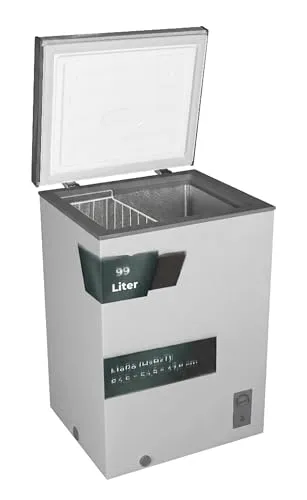 YUNA Gefriertruhe 100 D – 99 Liter, leise und energieeffizient - Gefriertruhe mit 99 L Nutzinhalt und 4****-Gefrierbereich, ideal für die langfristige Lagerung von Lebensmitteln. Leiser Betrieb mit nur 40 dB(A) und energiesparend.
