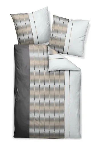 Janine Kissenhülle Mako-Satin Kissenhülle Kiss. 40x80 MILANO braun, (1 Stück), Kissenbezug für Dekokissen Zierkissen Kissenhülle