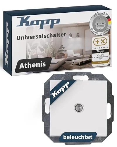Kopp ATHENIS Taster beleuchtet in Rein-Weiß