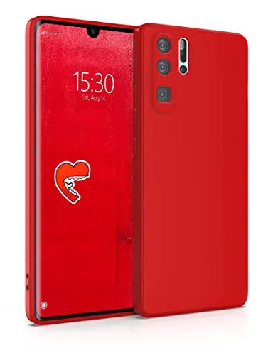 MyGadget Hülle für Huawei P30 Pro - robuste Silikon Schutzhülle TPU Case Slim Silikonhülle - Back Cover Kratzfest Handyhülle - Matt Rot