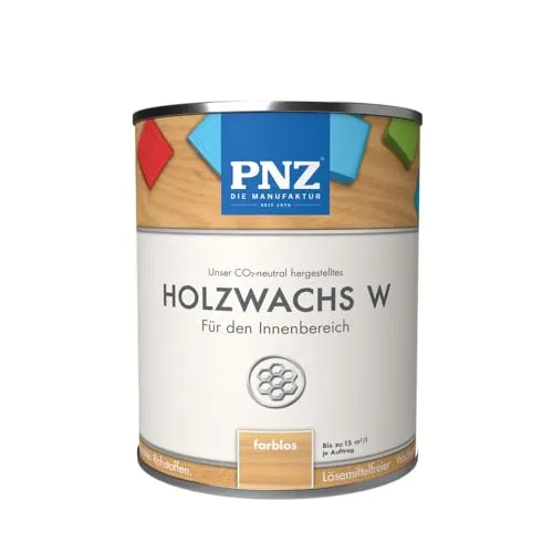 PNZ Holzwachs W für Innen | lösemitttelfreier Wachsanstrich | Nachhaltig hergestellt mit regionalen Rohstoffen | für alle Hölzer, Gebinde:0.25L, Farbe:farblos