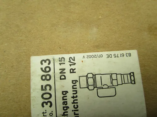 Gaskugeldurchgangshahn 1/2