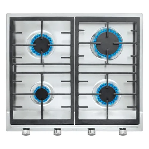 Gasplatte Teka EX 60.1 4G 60 cm - Kochfeld für die moderne Küche mit 4 leistungsstarken Brennern, aus Edelstahl und Gusseisen – ideal für effizientes Kochen und einfaches Handling.