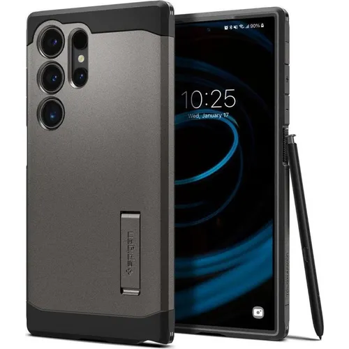 Tough Armor Case für Samsung Galaxy S24 Ultra in grau von Spigen