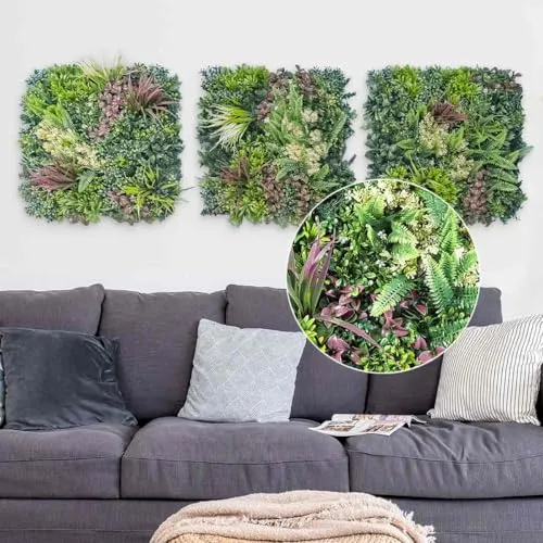 Künstliche Pflanzenwand Urban Jungle von JELLE & JACOB, 50 cm - Gestalten Sie Ihre Räume mit der pflegeleichten Pflanzenwand von JELLE & JACOB. Ideal für ein harmonisches Ambiente, einfach zu montieren und langlebig – perfekt für Zuhause und im Büro.