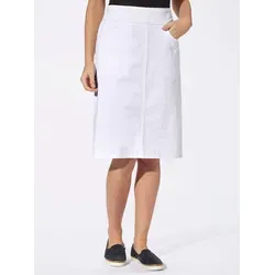 sheego Jeansrock 814301_52 in weiß von sheego