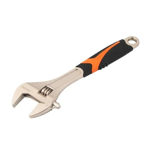 Kendo Rollgabelschlüssel - 300 mm- Max. 40 mm Maulweite - Engländer Werkzeug mit 2 Komponenten Griff - Verstellbarer Schraubenschlüssel mit abgewinkeltem Kopf