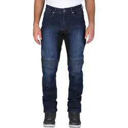 Modeka Callan Motorradjeans mit Protektoren - Blau 33 - Sportliche Motorradhose für optimalen Schutz mit integrierten Protektoren, ideal für Motorradfahrer. Materialhinweis: nicht wasserfest.