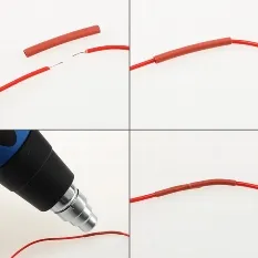 ChiliTec 22878 Schrumpfschlauch-Sortiment, 560-teilig in Plastikbox, Ratio 2:1, schwarz + rot