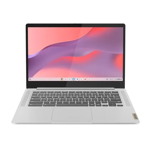 Lenovo IdeaPad Slim 3 Chromebook 14M868 Laptop 14 Zoll FHD (MediaTek Kompanio 520, RAM 4 GB, eMMC 64 GB, Arm Mali-G52 Graphics, Chrome OS) Französische AZERTY-Tastatur – Grau