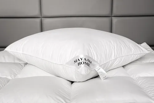 HS10 Kopfkissen 80x80 cm – 50% Daunen & 50% Federn - Kissen für erholsamen Schlaf, 80x80 cm, mit optimaler Füllung aus 50% Daunen und 50% Federn. Für Allergiker geeignet, waschbar bis 60°C und in praktischer Tragetasche.