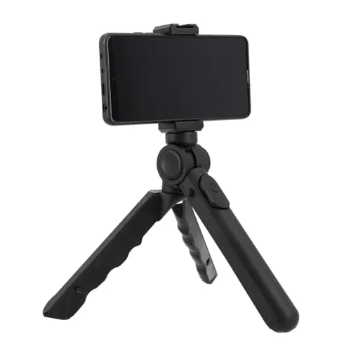 Klapbares 2-in-1 Tischstativ & Selfie-Stick mit Smartphone-Halter und Auslöser