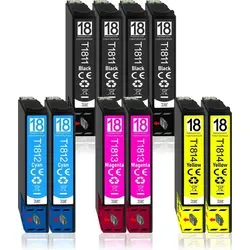 10er Pack Druckerpatronen 18 18XL kompatibel mit Epson XP-305