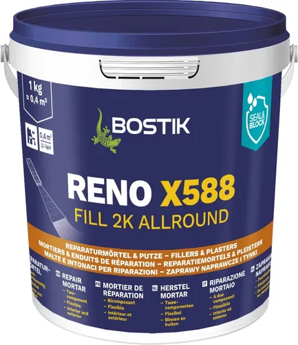Bostik Reno X588 Fill 2K Reparatur-Mörtel 1 kg von Bostik