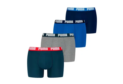 PUMA Boxershorts PUMA MEN EVERYDAY BOXER 4P ECOM (Packung, 4er Pack) mit breitem Logo-Webbund