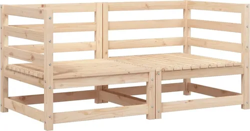 vidaXL Garten-Ecksofas 2 Stk. aus Kiefernholz