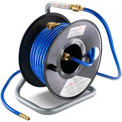 Poppstar Manuelle Druckluftschlauchtrommel PVC 20m, 1/4 Zoll BSPT