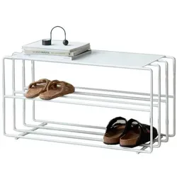 Metallbude Schuhregal Neva aus Stahl in Weiß von Metallbude
