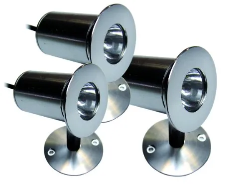 Gartenleuchten 3er Set mit Standfuß, 3x10m Kabel, inkl. Trafo, LED-Spots, 9 Watt, 12V Niederspannung, IP68 Wasserdicht, Gartenstrahler LED | Gartenbeleuchtung | Gartenlampe | LED Lampen Garten