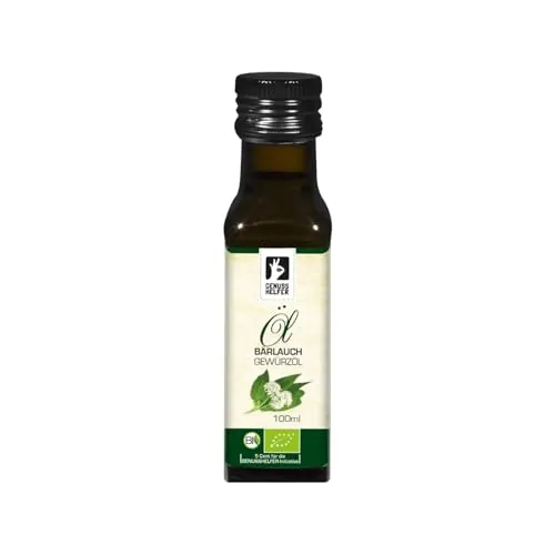 Bremer Gewürzhandel Bärlauch Öl BIO, kaltgepresst, Rapsöl verfeinert mit Bärlauch, ideal für Salatdressings, Aufstriche und zum Kochen, 100ml